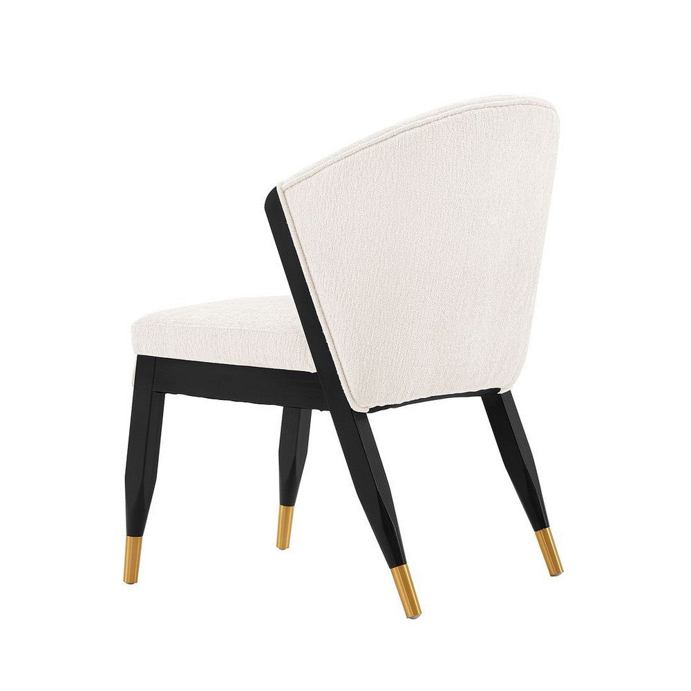 Modern Ola Boucle Dining Chair in Cream- Set of 2 MHC-2-DC075-CR