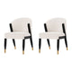 Modern Ola Boucle Dining Chair in Cream- Set of 2