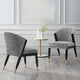 Modern Ola Boucle Dining Chair in Grey- Set of 2