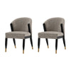 Modern Ola Boucle Dining Chair in Stone- Set of 2