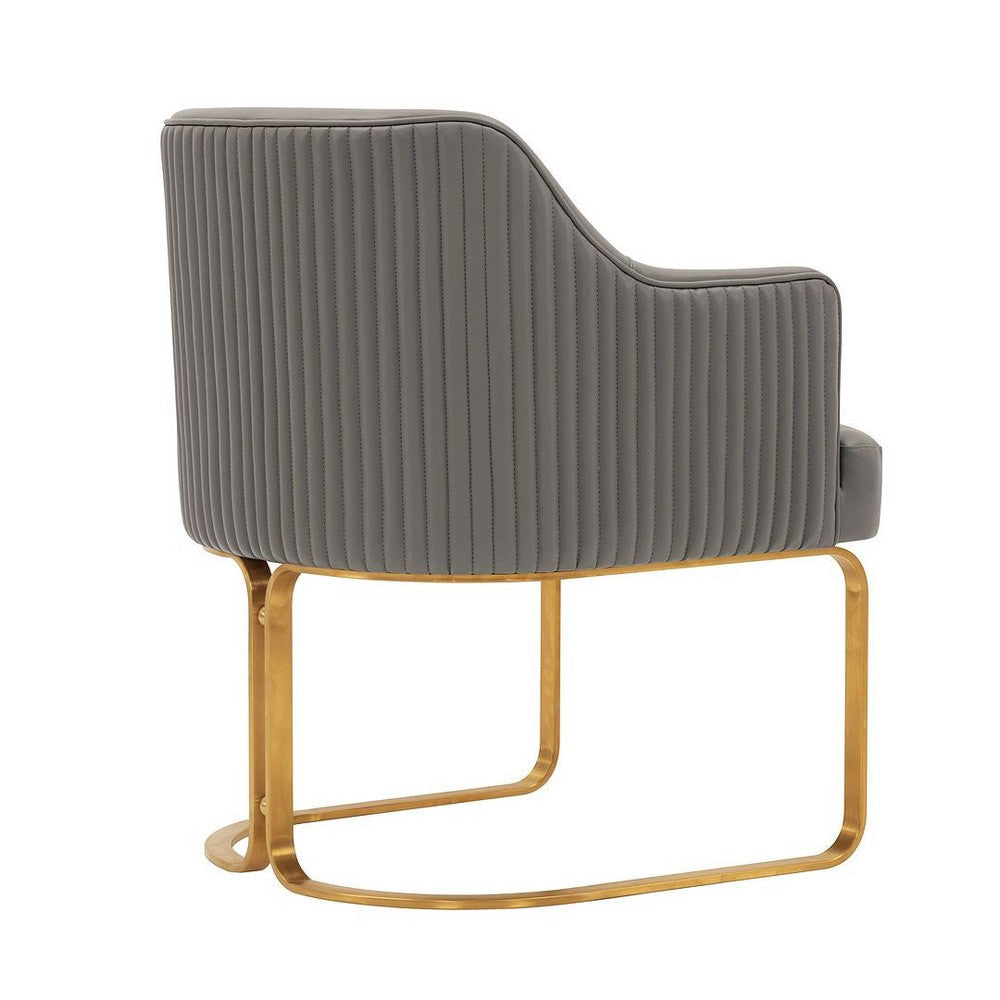 Modern Edra Leatherette Dining Armchair in Taupe - Set of 2 MHC-2-DC078-TP