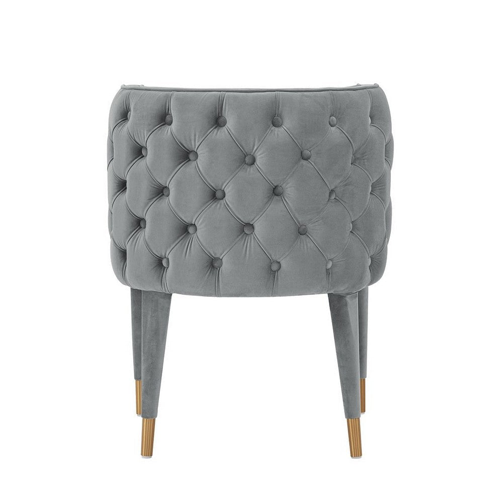 Modern Maya Tufted Velvet Dining Chair in Grey - Set of 2 MHC-2-DC079-GY