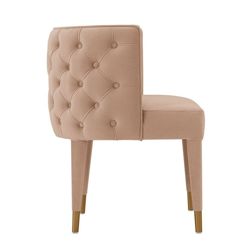 Modern Maya Tufted Velvet Dining Chair in Nude - Set of 2 MHC-2-DC079-ND