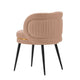 Modern Kaya Pleated Velvet Dining Chair in Nude - Set of 2 MHC-2-DC080-ND