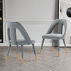 Modern Neda Velvet  Dining Chair in Grey - Set of 2
