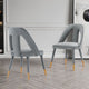 Modern Neda Velvet  Dining Chair in Grey - Set of 2