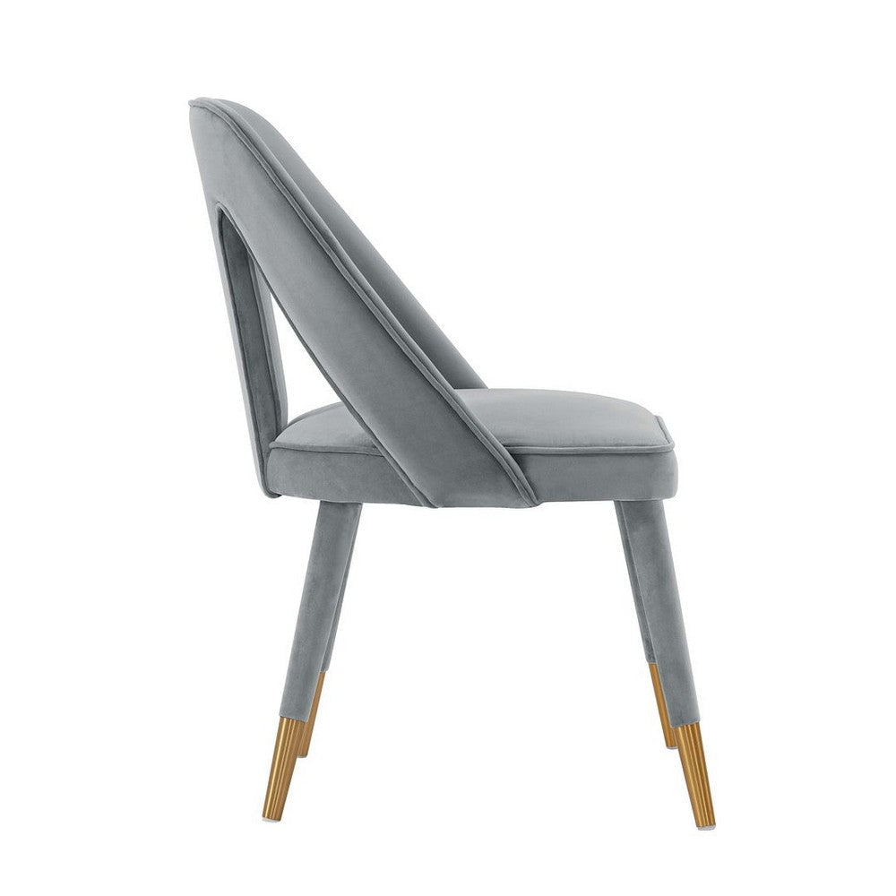 Modern Neda Velvet Dining Chair in Grey - Set of 2 MHC-2-DC081-GY