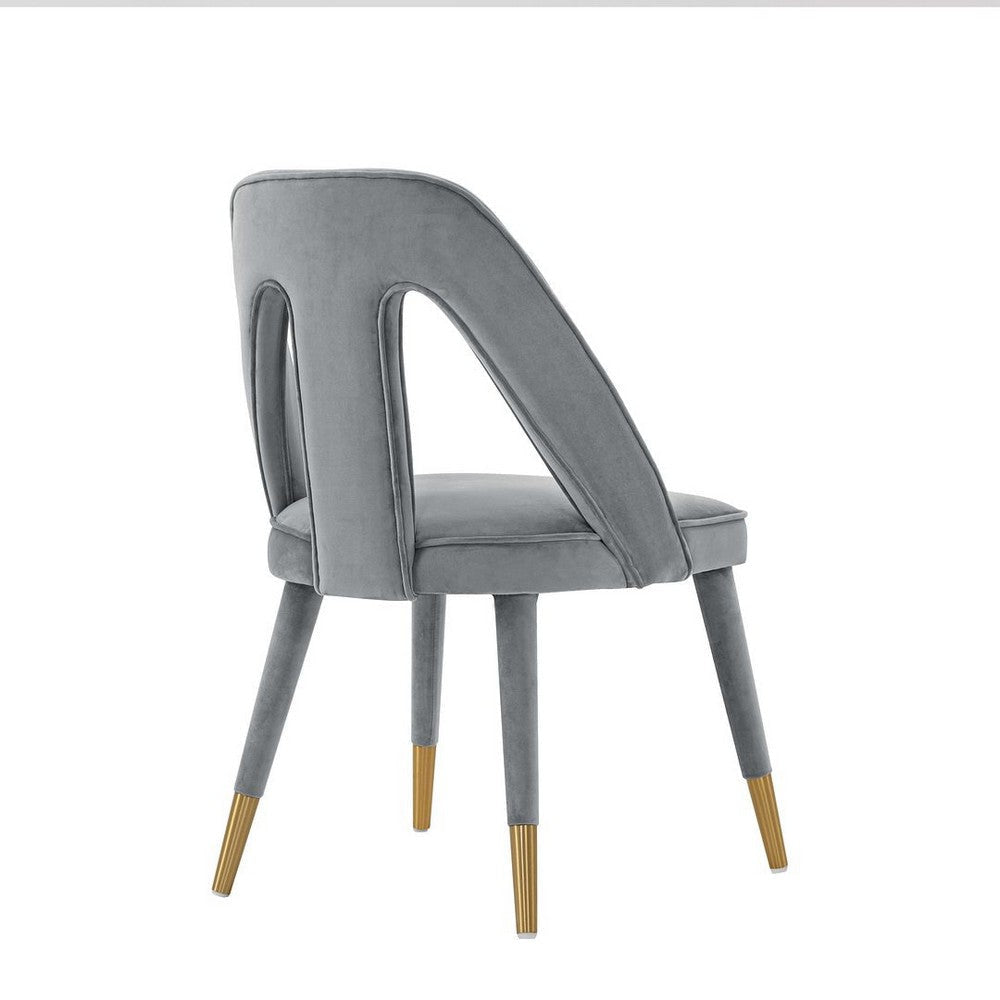 Modern Neda Velvet Dining Chair in Grey - Set of 2 MHC-2-DC081-GY
