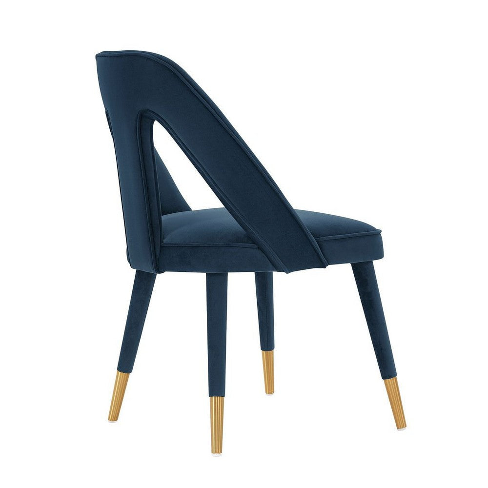 Modern Neda Velvet Dining Chair in Midnight Blue - Set of 2 MHC-2-DC081-MB
