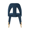 Modern Neda Velvet Dining Chair in Midnight Blue - Set of 2 MHC-2-DC081-MB