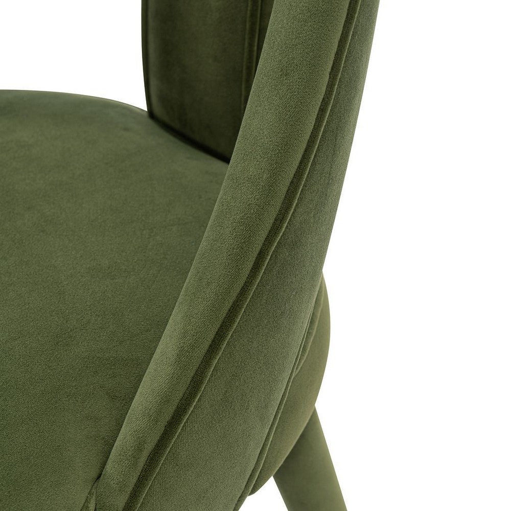 Modern Neda Velvet Dining Chair in Olive Green - Set of 2 MHC-2-DC081-OG