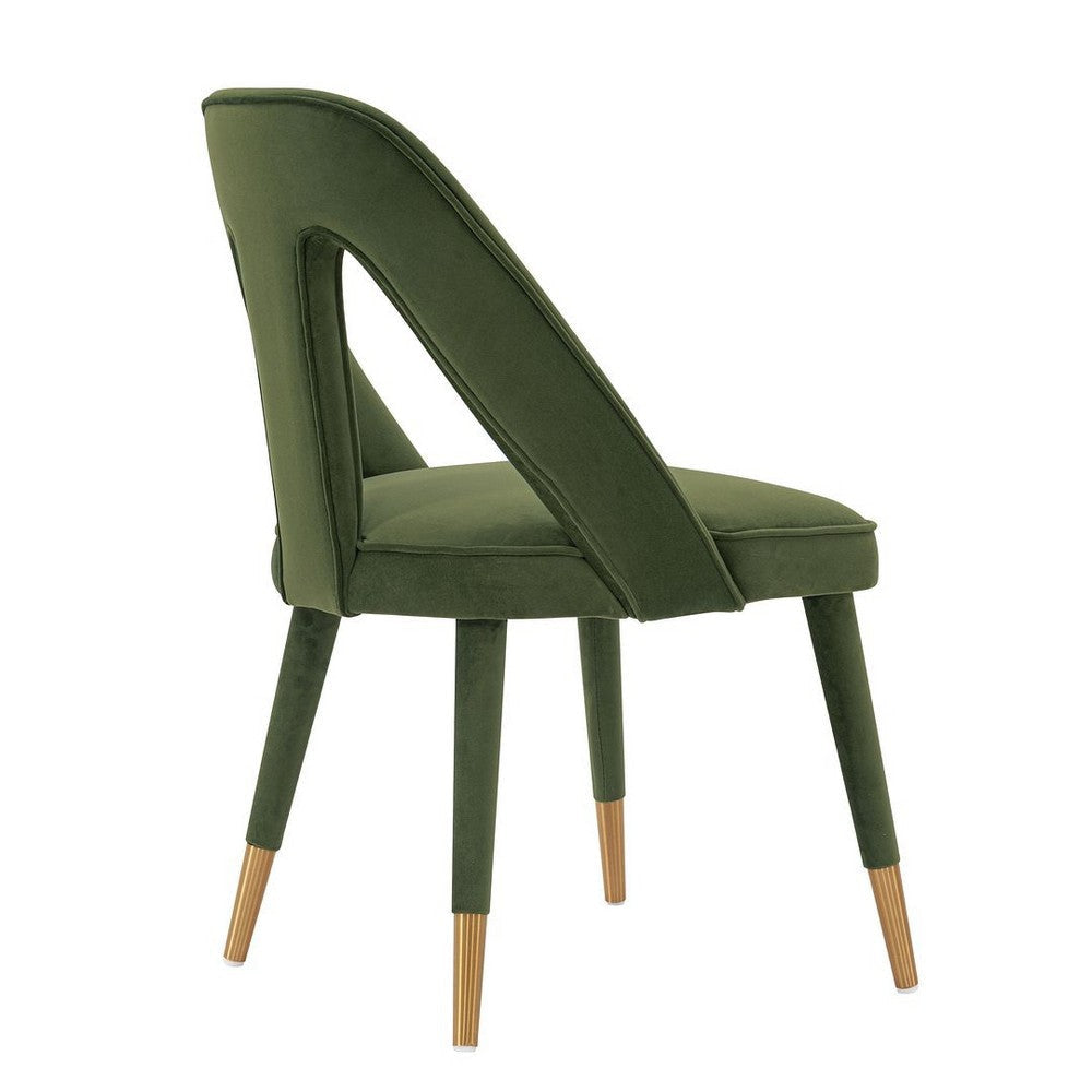 Modern Neda Velvet Dining Chair in Olive Green - Set of 2 MHC-2-DC081-OG