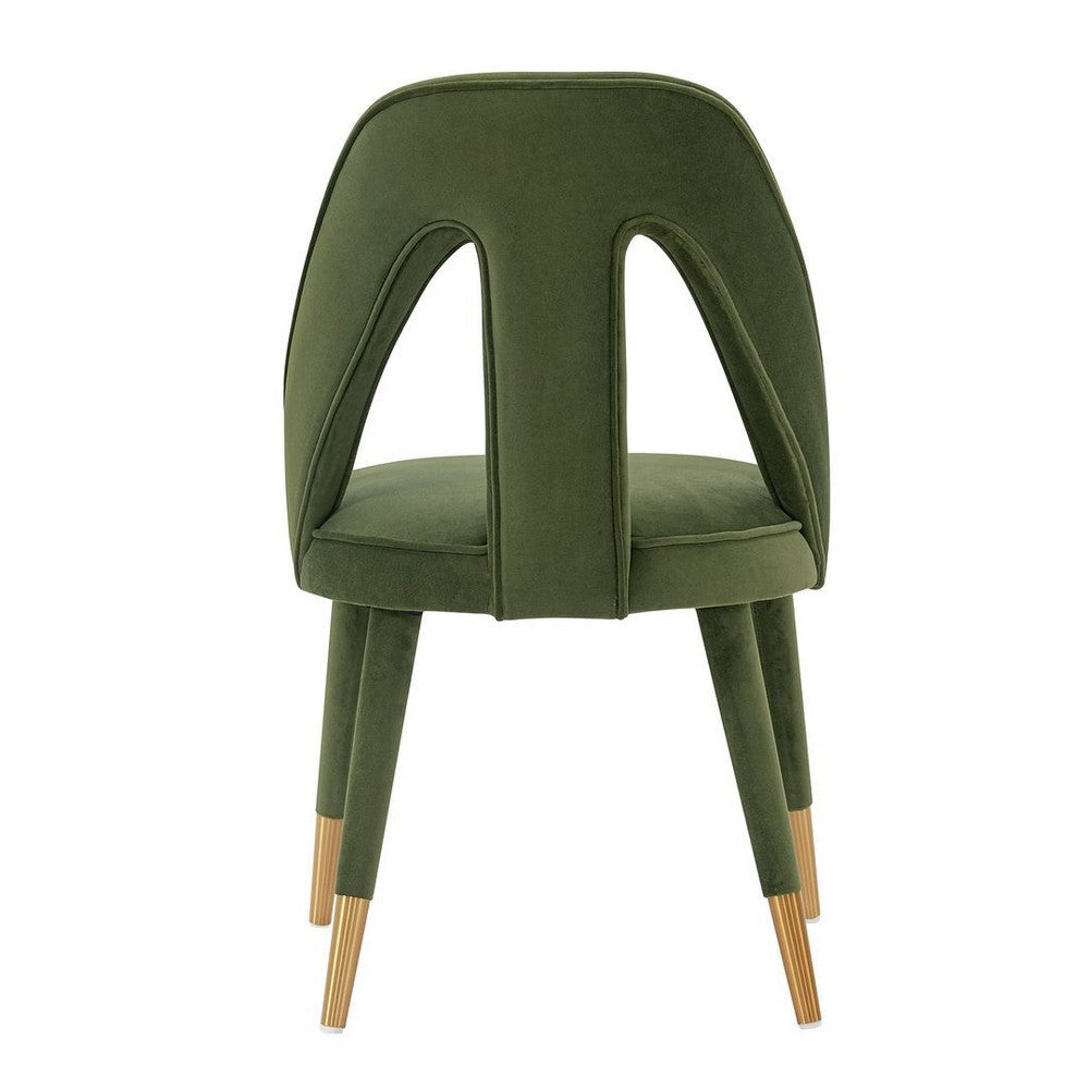Modern Neda Velvet Dining Chair in Olive Green - Set of 2 MHC-2-DC081-OG