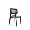 Versailles Square Dining Chair in Black and Natural Cane - Set of 4 MHC-2-DCCA01-BK