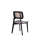 Versailles Square Dining Chair in Black and Natural Cane - Set of 4 MHC-2-DCCA01-BK