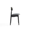 Colbert Dining Chair in Black and Cane with Grey Upholstered Seating - Set of 4 MHC-2-DCCA02-GY
