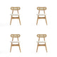 Colbert Dining Chair in Nature and Cane with Oatmeal Upholstered Seating - Set of 4
