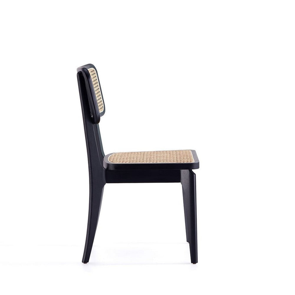 Giverny Dining Chair in Black and Natural Cane - Set of 4 MHC-2-DCCA04-BK