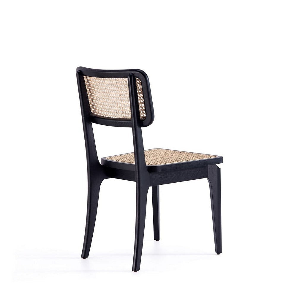 Giverny Dining Chair in Black and Natural Cane - Set of 4 MHC-2-DCCA04-BK