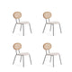 Jardin Dining Chair in Nature Cane and Oatmeal Upholstered Seating - Set of 4