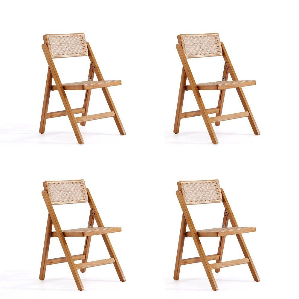 Pullman Folding Dining Chair in Nature Cane - Set of 4