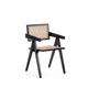Hamlet Dining Arm Chair in Black and Natural Cane - Set of 2