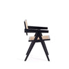 Hamlet Dining Arm Chair in Black and Natural Cane - Set of 2 MHC-2-DCCA09-BK
