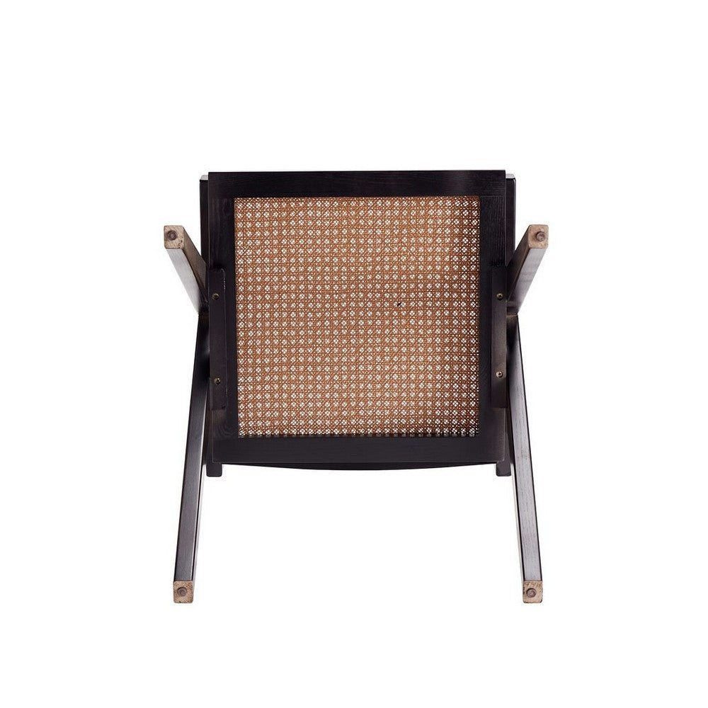 Hamlet Dining Arm Chair in Black and Natural Cane - Set of 2 MHC-2-DCCA09-BK
