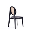 Versailles Round Dining Chair in Black and Natural Cane - Set of 4 MHC-2-DCCA11-BK