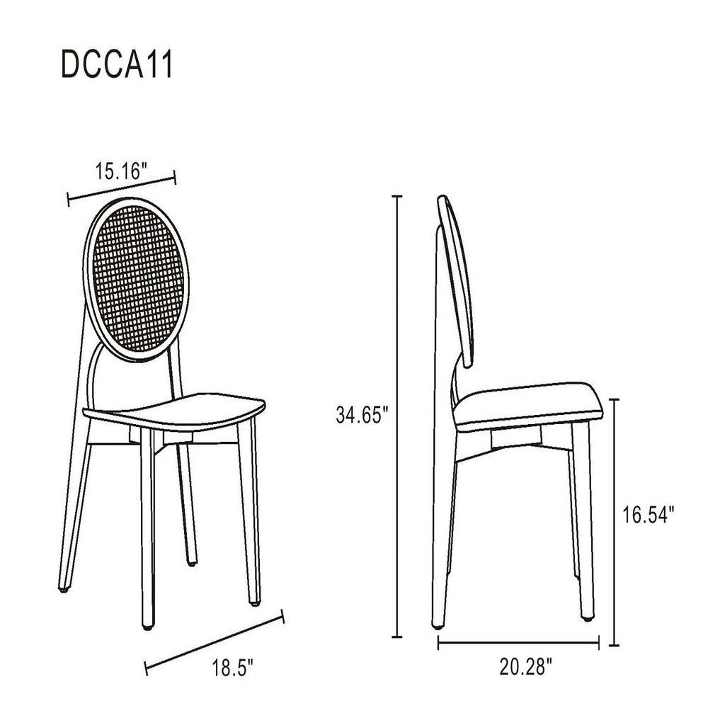 Versailles Round Dining Chair in Nature Cane - Set of 4 MHC-2-DCCA11-NA