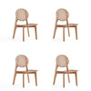 Versailles Round Dining Chair in Nature Cane - Set of 4