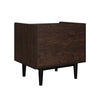 Duane Modern Ribbed Nightstand with Full Extension Drawer in Dark Brown and Navy Blue- Set of 2 MHC-2-NS-10GLF-NB