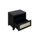 Sheridan Modern Cane Nightstand in Black- Set of 2 MHC-2-NS-5GLF-BK