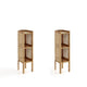 Versailles End Table in Nature Cane - Set of 2