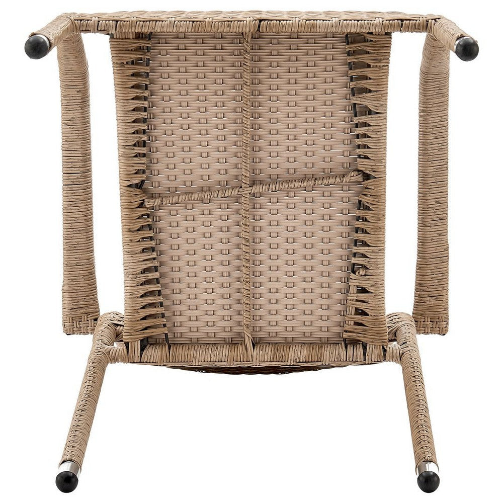 2-Piece Genoa Patio Dining Armchair in Nature Tan Weave MHC-2-OD-DC002-NE