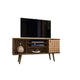 53.14" Mid Century - Modern TV Stand W/ 5 Shelves and 1 Door , Rustic Brown and Brown