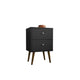 Liberty Mid Century - Modern Nightstand 2.0 with 2 Full Extension Drawers, Black