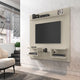 Plaza 64.25 Modern Floating Wall Entertainment Center with Display Shelves in Off White