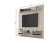 Plaza 64.25 Modern Floating Wall Entertainment Center with Display Shelves in Off White MHC-224BMC1