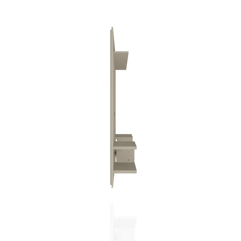 Plaza 64.25 Modern Floating Wall Entertainment Center with Display Shelves in Off White MHC-224BMC1