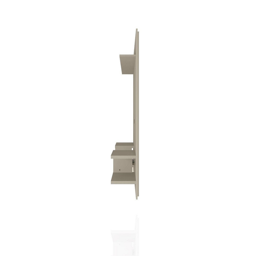 Plaza 64.25 Modern Floating Wall Entertainment Center with Display Shelves in Off White MHC-224BMC1