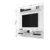 Plaza 64.25 Modern Floating Wall Entertainment Center with Display Shelves in White MHC-224BMC6