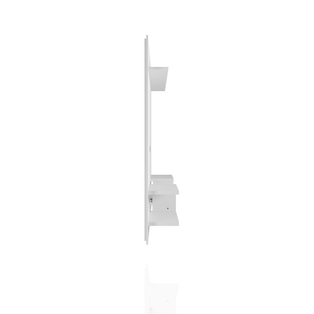 Plaza 64.25 Modern Floating Wall Entertainment Center with Display Shelves in White MHC-224BMC6