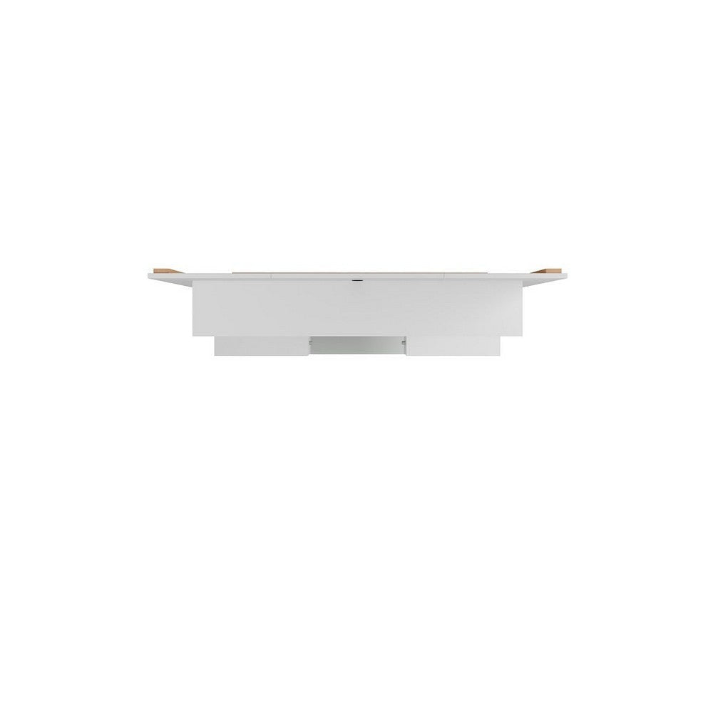 Plaza 64.25 Modern Floating Wall Entertainment Center with Display Shelves in White MHC-224BMC6