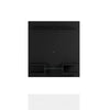 Plaza 64.25 Modern Floating Wall Entertainment Center with Display Shelves in Black