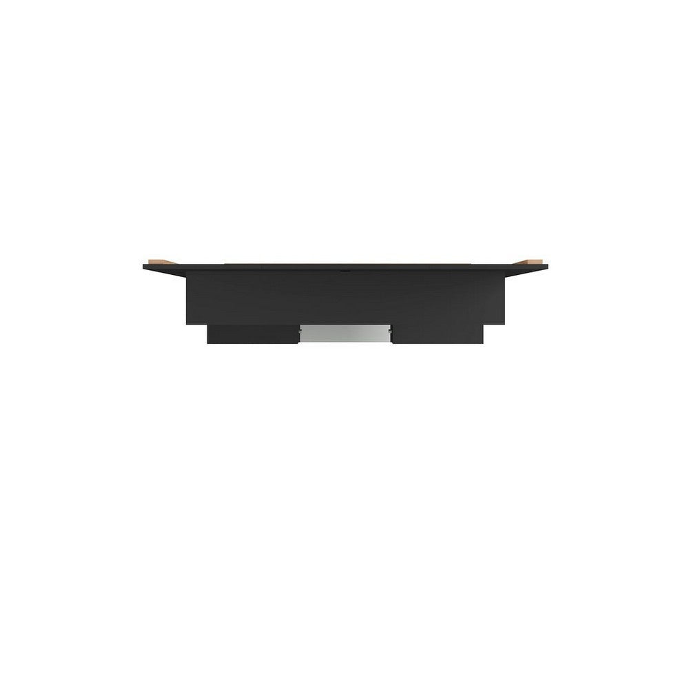 Plaza 64.25 Modern Floating Wall Entertainment Center with Display Shelves in Black MHC-224BMC8