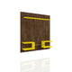 Plaza 64.25 Modern Floating Wall Entertainment Center with Display Shelves in Rustic Brown and Yellow MHC-224BMC94