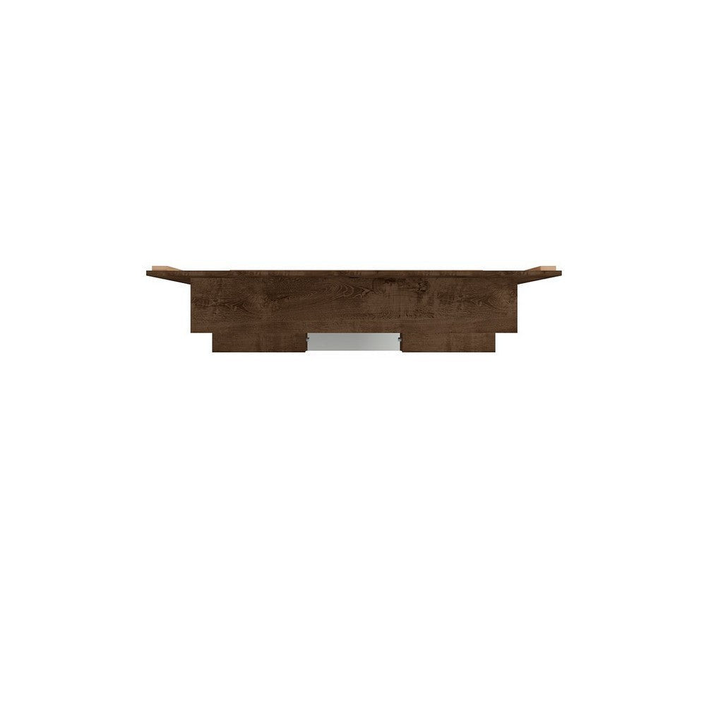 Plaza 64.25 Modern Floating Wall Entertainment Center with Display Shelves in Rustic Brown MHC-224BMC9