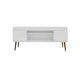 Bradley 62.99 TV Stand White with 2 Media Shelves and 2 Storage Shelves in White with Solid Wood Legs MHC-228BMC6