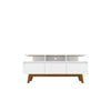 Yonkers 62.99 TV Stand with Solid Wood Legs and 6 Media and Storage Compartments in White MHC-233BMC6